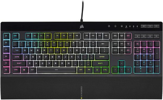  Зображення CORSAIR K55 RGB PRO XT Gaming Keyboard, Backlit Per-Key RGB LED, Rubberdome 