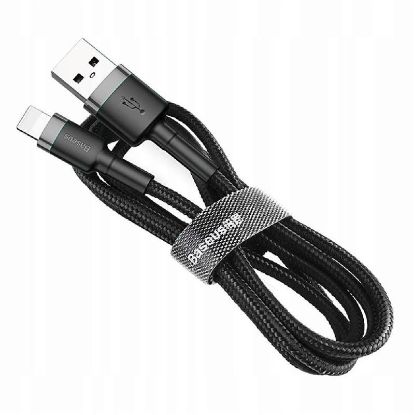  Зображення Дата кабель USB 2.0 AM to Lightning 3.0m 2.0A grey-black Baseus (CALKLF-RG1) 