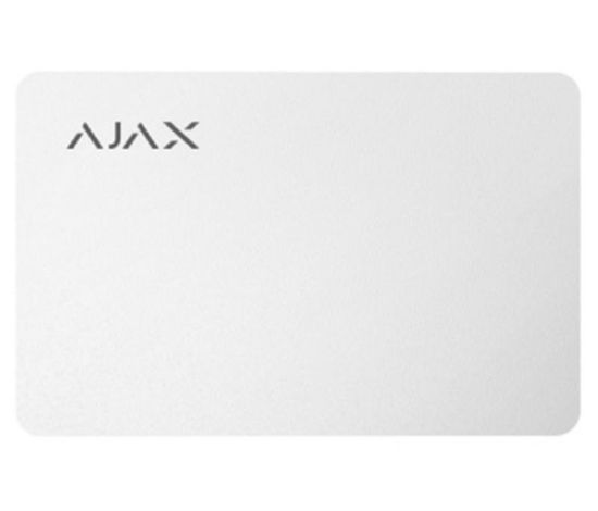  Зображення Безконтактна картка Ajax Pass white (10шт) (23500.89.WH) 