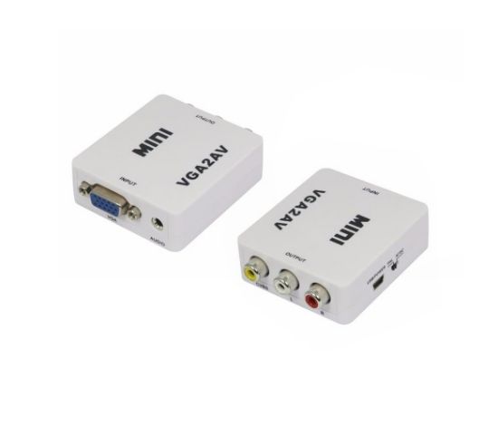  Зображення Адаптер Voltronic VGA - 3хRCA, (M/M), White (YT-CM-VGA/AV/09388) 