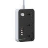  Зображення Фильтр СolorWay 3 розетки/4USB (Type-C PD20W + 3USB QC3.0) Black 2M 