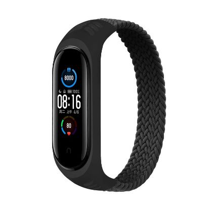  Зображення Ремінець BeCover Elastic Nylon Style для Xiaomi Mi Smart Band 5/Mi Smart Band 6 Size S Black (706145 