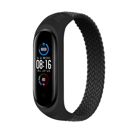  Зображення Ремінець BeCover Elastic Nylon Style для Xiaomi Mi Smart Band 5/Mi Smart Band 6 Size S Black (706145 