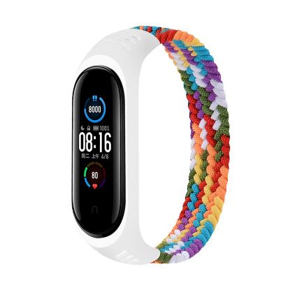  Зображення Ремінець до фітнес браслета BeCover Elastic Nylon Style для Xiaomi Mi Smart Band 5/6 (Size M) Rainbow (706154) 