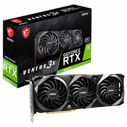  Зображення Відеокарта GF RTX 3060 Ti 8GB GDDR6 Ventus 3X OC MSI (GeForce RTX 3060 Ti VENTUS 3X 8G OC LHR) 