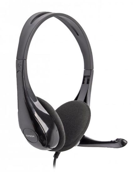  Зображення HeadPhone+Mic A4-Tech HS-9 (Black) з мікрофоном, чорні) 