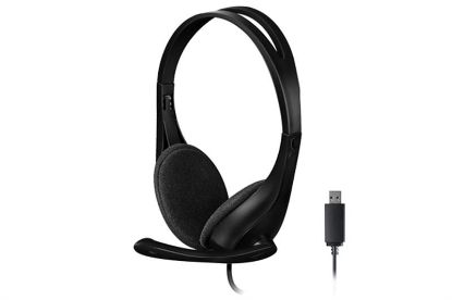  Зображення HeadPhone+Mic A4-Tech HU-9 з мікрофоном, чорні) 