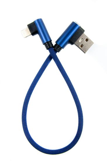  Зображення Дата кабель USB 2.0 AM to Lightning 0.25m blue Dengos (NTK-L-UG-SHRT-SET-BLUE) 