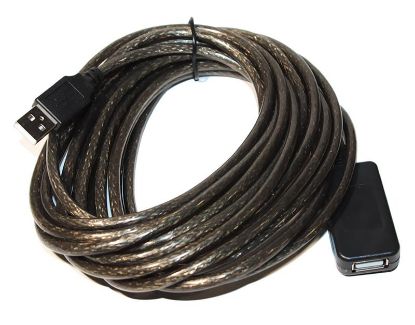  Зображення Подовжувач Voltronic USB(AM)-USB(AF) з чіпом 5м Black (YT-AECWC AM/AF-5.0m/07368) 