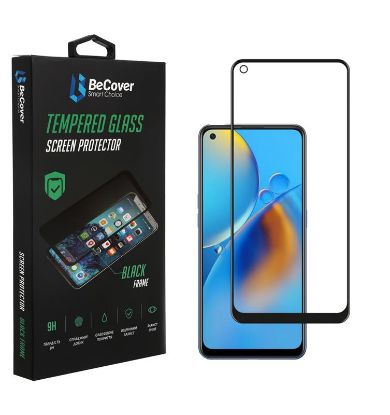  Зображення Скло захисне BeCover Oppo A74 4G Black (706656) 