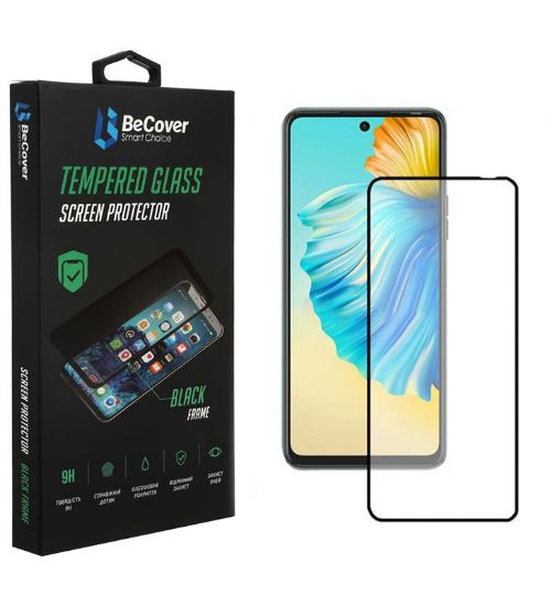  Зображення Захисне скло BeCover для Tecno Camon 17P Black (706668) 