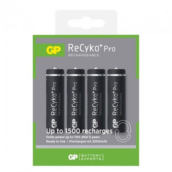  Зображення Акумулятори GP Recyko+ Pro 2000 AA/HR06 NI-MH 2000 mAh BL 4 шт 