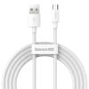  Зображення Кабель Baseus Simple Wisdom USB-MicroUSB, 1.5м White (TZCAMZJ-02) 