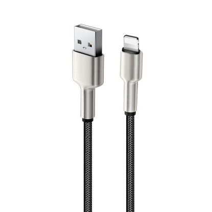  Зображення Кабель 1m USB 2.0 / Lightning Colorway (CW-CBUL046-BK) (head metal) 2.4А Black 