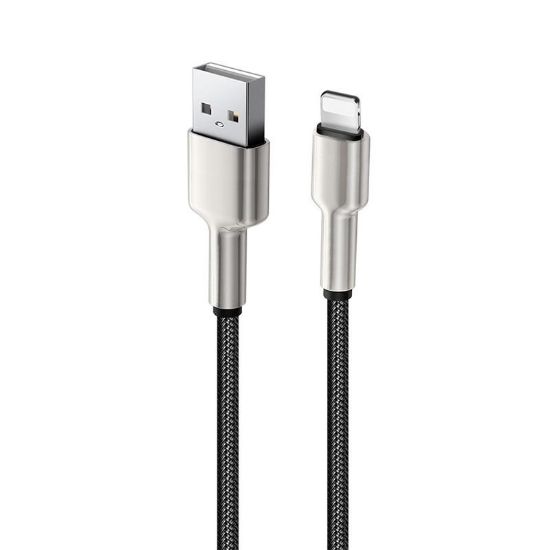  Зображення Кабель 1m USB 2.0 / Lightning Colorway (CW-CBUL046-BK) (head metal) 2.4А Black 