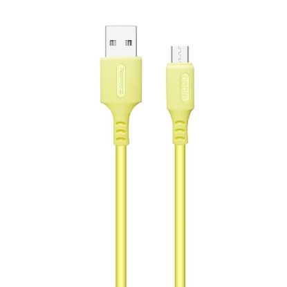  Зображення Кабель 1m USB 2.0 (AM/Micro USB (5 pin) Colorway (CW-CBUM043-Y) 2,4А soft silicone зелений 