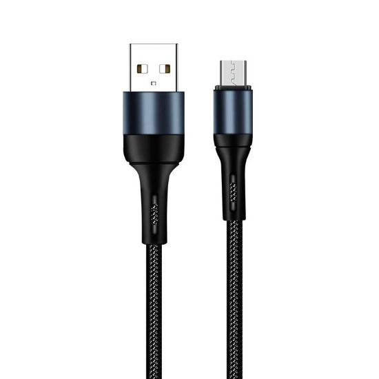  Зображення Кабель 1m USB 2.0 (AM/Micro USB (5 pin) Colorway (CW-CBUM045-BK) 2,4А nylon чорний 