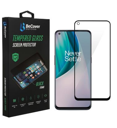  Зображення Скло захисне BeCover OnePlus Nord N100 Black (706779) 