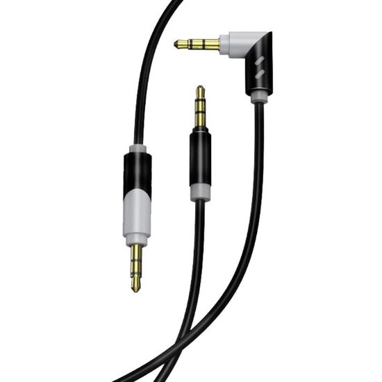  Зображення Аудіо-кабель SkyDolphin SR09 Rotate Aluminium Connector 3.5 мм - 3.5 мм (M/M), 1.5 м, Black (AUX-000064) 