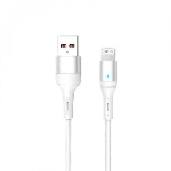  Зображення Кабель SkyDolphin S06L LED Smart Power USB - Lightning 1м, White (USB-000555) 