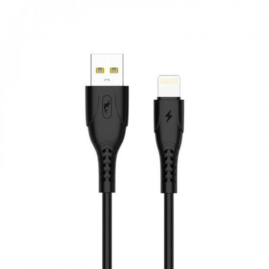  Зображення Кабель SkyDolphin S08L USB - Lightning 1м, Black (USB-000561) 