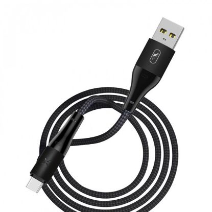  Зображення Кабель SkyDolphin S49T LED Aluminium Alloy USB - Type-C 1м, Black (USB-000569) 