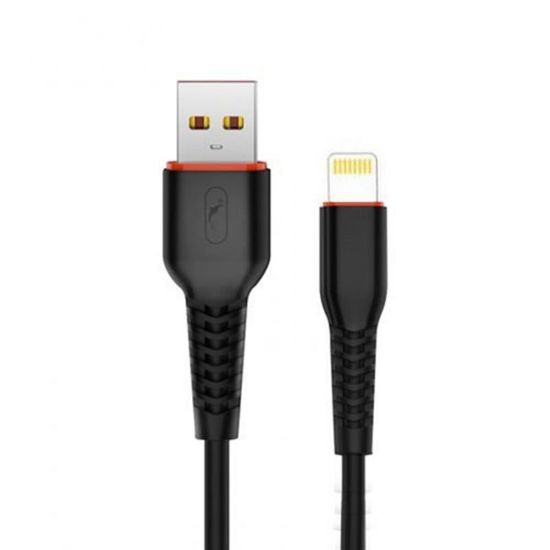  Зображення Кабель SkyDolphin S54L Soft USB - Lightning 1м, Black (USB-000428) 