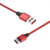  Зображення Кабель SkyDolphin S55T Neylon USB - Type-C 1м, Red (USB-000437) 