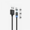  Зображення Кабель SkyDolphin S59KIT Magnetic USB - Lightning + microUSB + Type-C 1м, Black (USB-000547) 