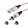  Зображення Кабель XoKo SC-400 Magneto USB-Lightning/microUSB/USB Type-C, 1м Rose Gold (SC-400MGNT-RS) 