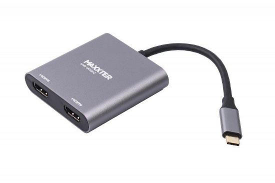  Зображення Перехідник USB-C на 2 HDMI Maxxter 