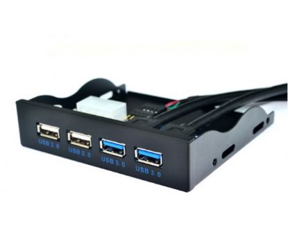  Зображення Концентратор USB Voltronic YT-CC-2xUSB3.0+ 2xUSB/09687, Black 