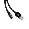  Зображення Кабель 0.25m USB 2.0 (AM/Micro USB) ColorWay, 2.4А (CW-CBUM048-BK) Black 