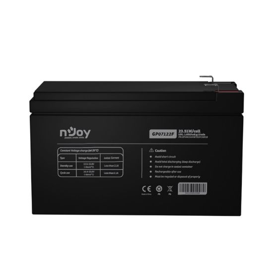  Зображення Акумуляторна батарея Njoy GP07122F 12V 7AH (BTVACGUOBTD2FCN01B) AGM 