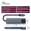  Зображення Концентратор ProLogix USB3.1 Type C to HDMI+2*USB3.0+USB C PD+Lan (PR-WUC-103B) 