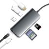  Зображення Концентратор ProLogix USB3.1 Type C to HDMI+2*USB3.0+PD+Lan+TF+SD (PR-WUC-105B) 