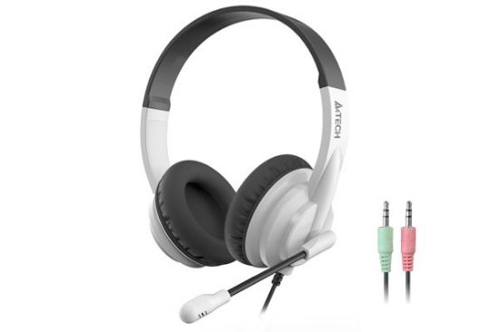  Зображення Гарнiтура A4Tech HS-10 Black + White 