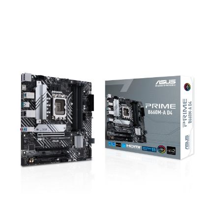  Зображення MB Socket_1700 ASUS PRIME B660M-A D4 (B660, DDR4, 128Gb, 5333MHz, LAN-1Gbt/s, DisplayPort, HDMI, 2xM.2 2280, 4xSata6.0Gb/s, Wi-Fi (802.11 a/b/g/n/ac/ax), Bluetooth 5.2, Micro-ATX)) 