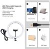  Зображення Набір блогера Puluz Ring USB LED lamp PKT3061B 11.8" + tripod 1.65 м (PKT3061B) 