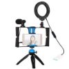  Зображення Набір блогера Puluz 4in1 (ring light, mount, phone holder, microphone) (PKT3025L) 