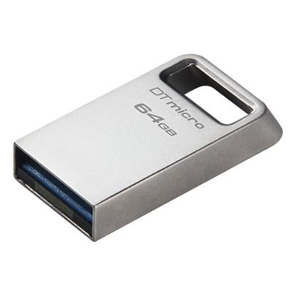 Зображення Накопичувач Kingston   64GB USB 3.2 Type-A Gen1 DT Micro R200MB/s Metal 