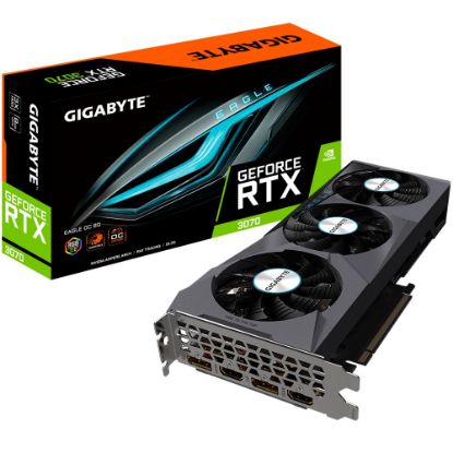  Зображення Відеокарта GeForce RTX 3070  8GB GDDR6   GigaByte Eagle OC 8G (Rev. 2.0)  (LHR)) 