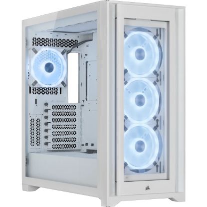  Зображення Corsair iCUE 5000X RGB QL Edition Tempered Glass Mid-Tower Smart Case, True White, EAN: 840006650393 