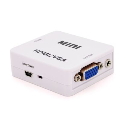  Зображення Адаптер Vention HDMI - VGA (F/F), White (YT-CM-HDMI/VGA/16294) 