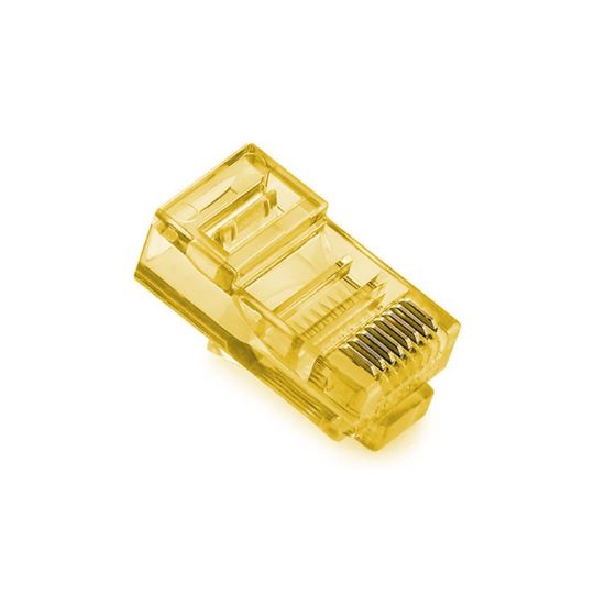  Зображення Конектор RJ 45 Merlion (RJ45ML-YW/05358) Cat. 5 UTP, Yellow, 100 шт/уп 