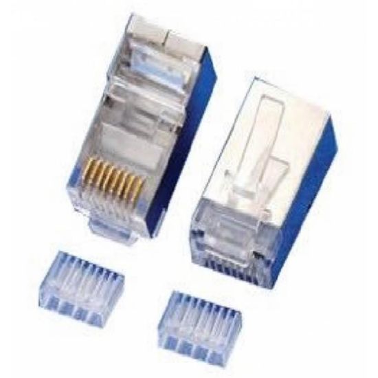  Зображення Конектор RJ 45 Merlion (RJ45ML-2-50-CAT6-FTP/10566) з золоченими контактами (50 шт/уп) 