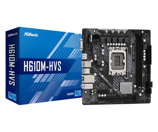  Зображення Материнська плата ASRock H610M-HVS s1700 H610 2xDDR4 HDMI D-Sub mATX 