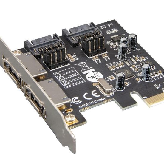  Зображення Контролер Frime ASM1061 (ECF-PCIEto2.2SATAIII.LP) PCI-E-2xеSATA+2xSATA III 