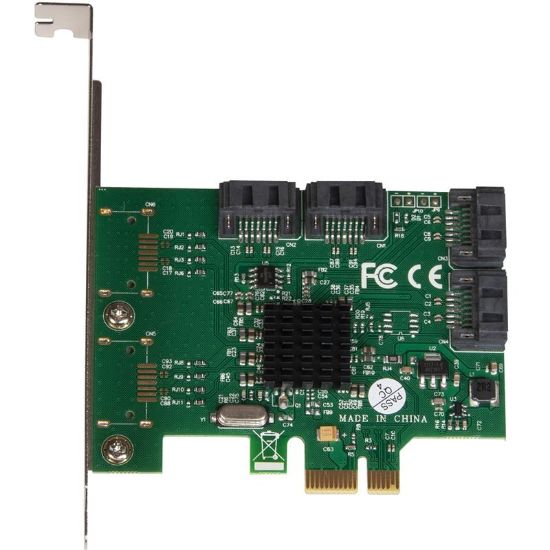  Зображення Плата розширення Frime (ECF-PCIEto4SATAIII002) PCI-E-4хSATAIII, 88SE9215 