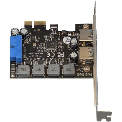  Зображення Плата розширення Frime (ECF-PCIEtoUSB006.LP) PCI-E to USB3.0 (2 порти) 3A/порт+19pin NEC720201 